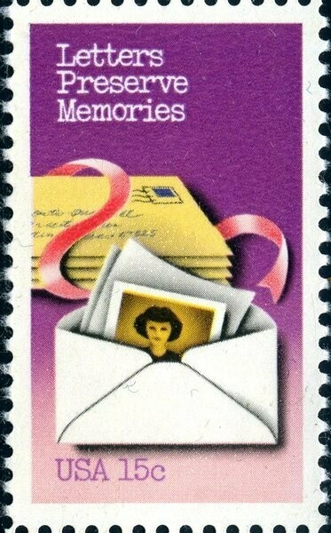 Francobollo - Stati Uniti -Letters Preserve Memories 15 C - 1980 -  Usato