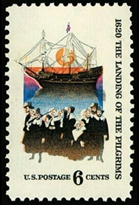 Francobollo - Stati Uniti -Mayflower and Pilgrims 6 C - 1970 - Usato