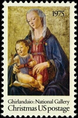 Francobollo - Stati Uniti -Madonna and Child, by Domenico Ghirlandaio 1975 - Usato