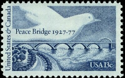 Francobollo - Stati Uniti -Peace Bridge and Dove 13 C - 1977 - Usato