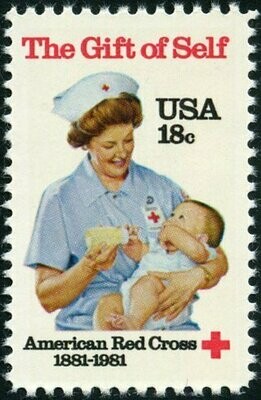 Francobollo - Stati Uniti -Nurse Feeding Baby 18 C - 1981 - Usato
