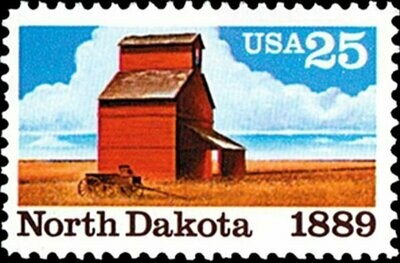 Francobollo - Stati Uniti -North Dakota Statehood 25 C - 1989 - Usato