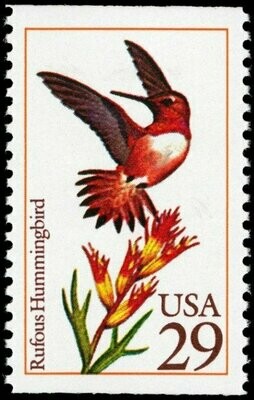 Francobollo - Stati Uniti -Rufous Hummingbird (Selasphorus rufus) 29 C - 1992 - Usato