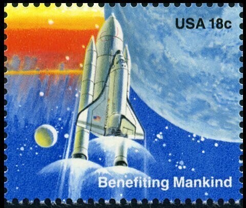 Francobollo - Stati Uniti -Space Shuttle Columbia 18 C - 1981 - Usato