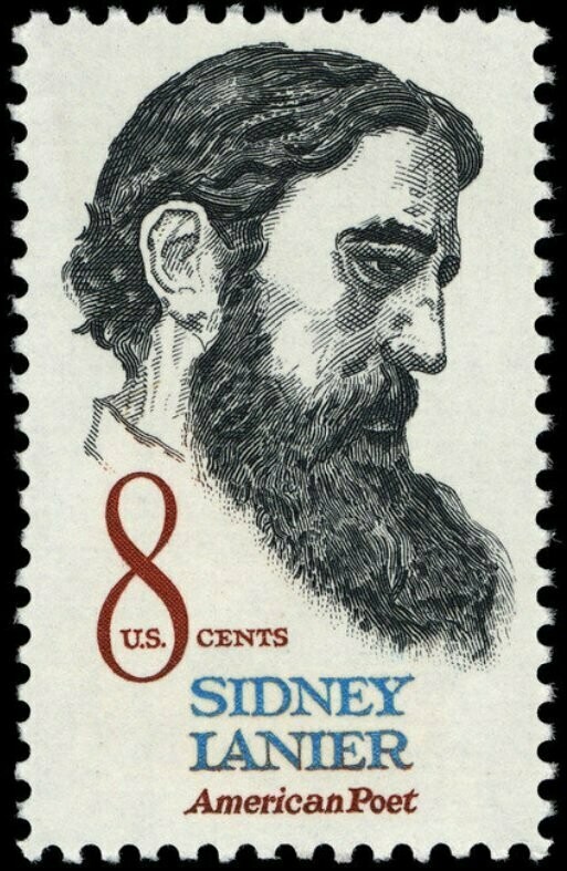 Francobollo - Stati Uniti -Sidney Lanier (1842-1881), Poet, Musician, Lawyer, Educator 8 C - 1972 - Usato