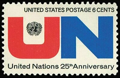 Francobollo - Stati Uniti -United Nations 25th Anniversary 6 C - 1970 - Usato