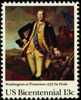 Francobollo - Stati Uniti -Washington at Princeton 1777 by Peale 13 C - 1977 - Usato