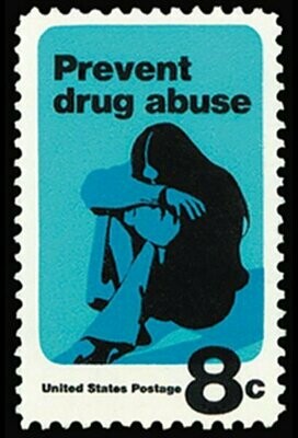 Francobollo - Stati Uniti -Young Woman Drug Addict (decentrato) 8 C - 1971 - Usato