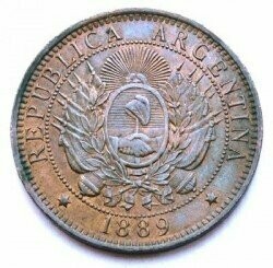 Moneta - Argentina -  2 centavos - 1889