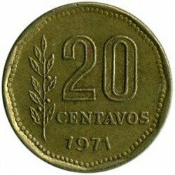 Moneta - Argentina - 20 centavos - 1971