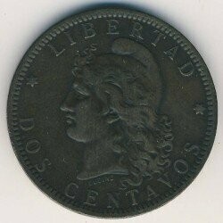 Moneta - Argentina -  2 centavos - 1885