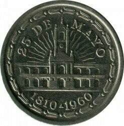 Moneta - Argentina -  1 peso - 1960