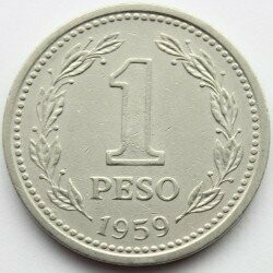 Moneta - Argentina - 1 peso - 1959