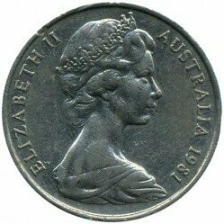 Moneta - Australia -  20 cents - 1981