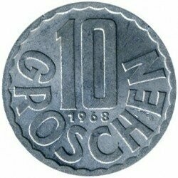Moneta - Austria -  10 groschen - 1968
