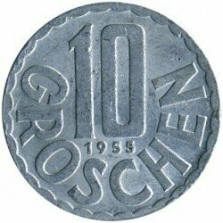Moneta - Austria - 10 groschen - 1955