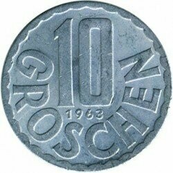 Moneta - Austria - 10 groschen - 1963