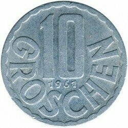 Moneta - Austria - 10 groschen - 1961