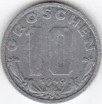 Moneta - Austria -  10 groschen - 1949 discreta