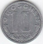 Moneta - Austria - 10 groschen - 1949 discreta
