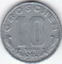Moneta - Austria -  10 groschen - 1948 discreta