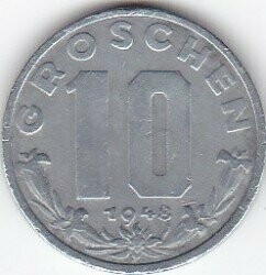 Moneta - Austria - 10 groschen - 1948 discreta
