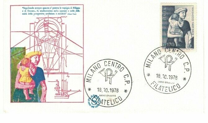 FDC Rep. Italia - Tommaso Guidi detto Masaccio FDC FILAGRANO (annullo MILANO) - 170 L.