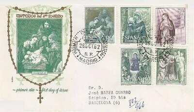 FDC Spagna - 1962- Mysteries of the Holy Rosary (1/3)