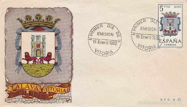 FDC Spagna - Provincial Arms- Alava FDC S.F.C. - 5 PTA