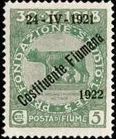 Francobollo - Fiume - Costituente Fiumana - 5 C - 1922 - Usato