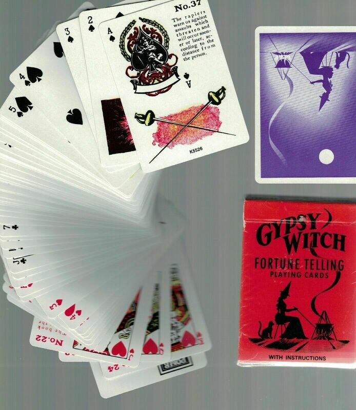 Carte da Gioco Vintage - Gypsy Witch Fortune Telling Playing Cards - USA