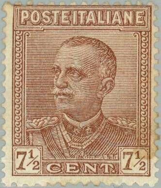 Francobollo - Regno Italia - Effigy of Vittorio Emanuele III - 7 1/2 C - 1928 - Usato