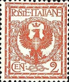 Francobollo - Regno Italia - Eagle and ornaments - 2 C - 1901 - Usato