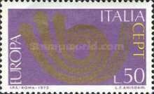 Francobollo - Rep. Italia - Europa - postali - 50 L - 1973 - Usato