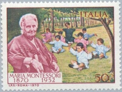 Francobollo - Rep. Italia - Centenary of the birth of Maria Montessori - 50 L - 1970 - Usato