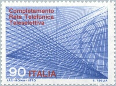 Francobollo - Rep. Italia - Telephone Trunk Dialling System - 90 L - 1970 - Usato