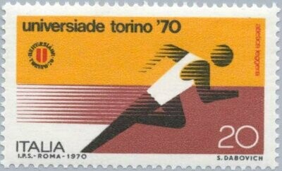 Francobollo - Rep. Italia - World University Games - 20 L - 1970 - Usato