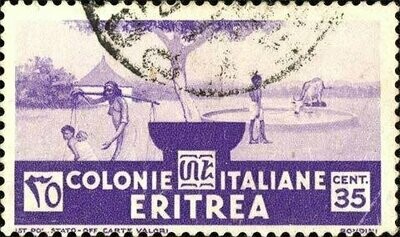 Francobollo - Eritrea - Africans subjects - 35 C - 1933 - Usato