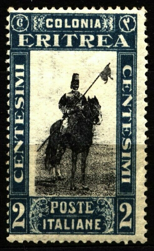 Francobollo - Eritrea - African Subjects - Man on a Horse - 2 C - 1930 -nuovo ling