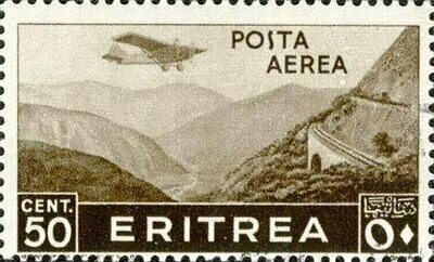 Francobollo - Eritrea - Africans subjects - airmail - 50 C - 1936 - Usato