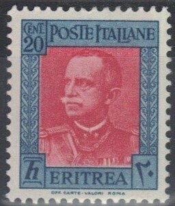 Francobollo - Eritrea - Effigy of Vittorio Emanuele III - 20 C - 1931 - Usato