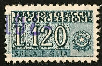 Francobollo - Rep. Italia - Concession Post "sulla figlia" - 120 L - 1958 - Usato