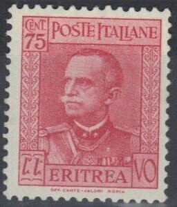 Francobollo - Eritrea - Effigy of Vittorio Emanuele III - 75 C - 1931 - Usato