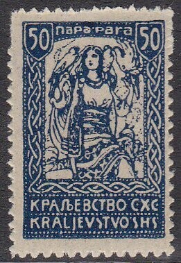 Francobollo - Yugoslavia - Yugoslavia with Three Falcons - 50 Para - 1920 - Usato