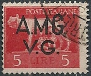 Francobollo - Trieste - Allied Occupation of Venetia Giulia - 5 L - 1945 - Usato
