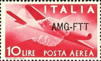Francobollo - Trieste - Democratic, overprint on one line - 10 L - 1949 - Usato