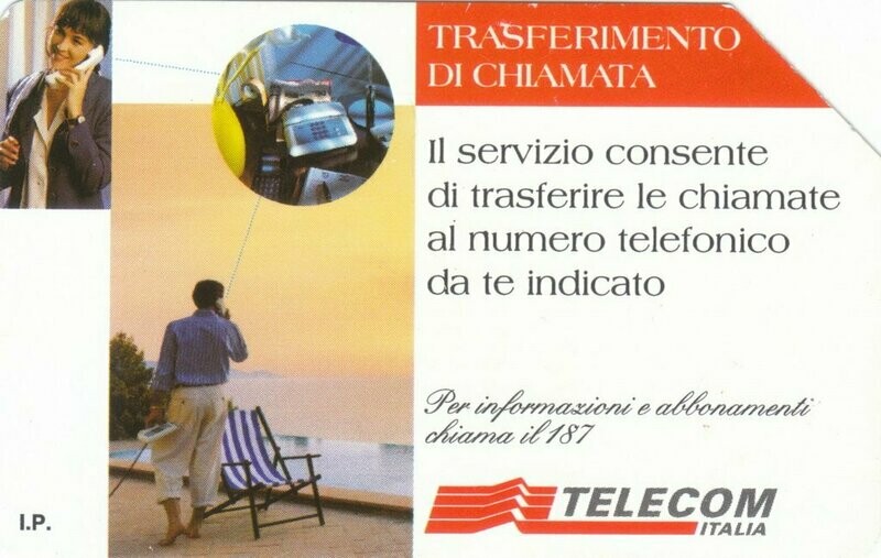 carte telefoniche - Abbonati al servizio - Trasferimento Di Chiamata -italia da L.5000 Mantegazza Usata