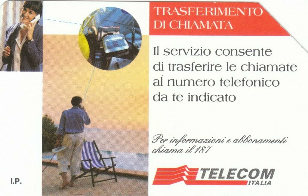 carte telefoniche - Abbonati al servizio - Trasferimento Di Chiamata -italia L.10000 Mantegazza Usata