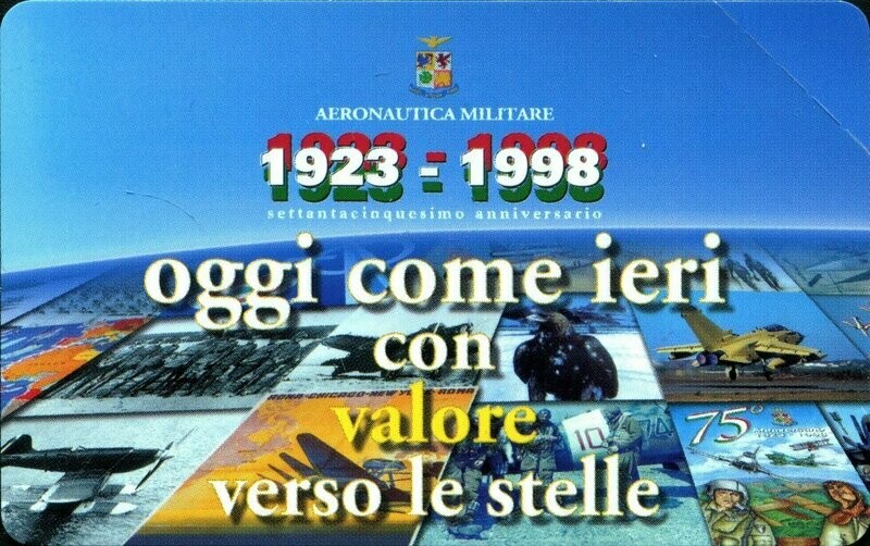 carte telefoniche - Aeronautica Militare 1923-1998 - italia  L.5000 Publicenter S.p.A.  Usata