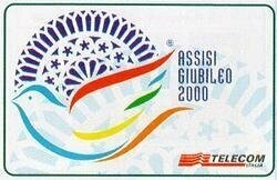 carte telefoniche - Assisi Giubileo 2000 -italia da L.5000 Publicenter S.p.A. -Usata